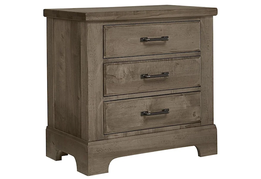 Cool Rustic 3 Drawer Nightstand by Artisan & Post at Esprit Decor Home Furnishings